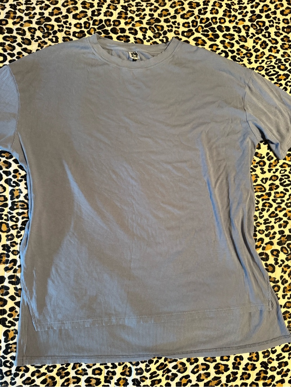 Bourbon and Belles Short-Sleeve Ribbed T-Shirt — Steel Blue